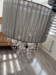 ceiling light with crystal. Bought from woodies