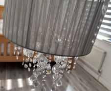 ceiling light with crystal. Bought from woodies