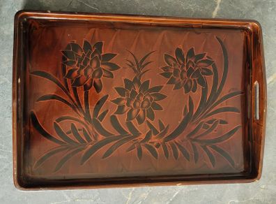 Mid-century large laquered tray