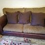 Luxury leather and fabric three piece suite Image 2