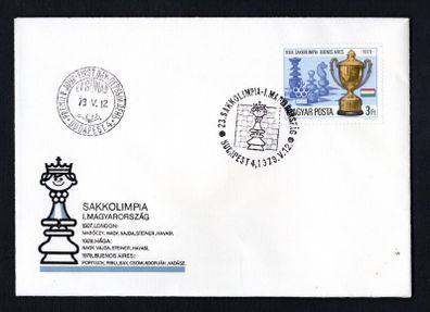 1979 Hungary 23rd Chess Olympics, Buenos Aires Commemorative Stamp First Day Cover (FDC)