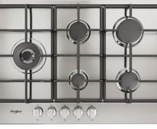 Whirlpool 73cm 5 Burner Natural Gas Hob - Stainless Steel - Lpg Convertible