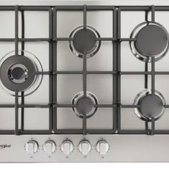 Whirlpool 73cm 5 Burner Natural Gas Hob - Stainless Steel - Lpg Convertible