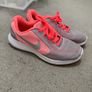 Nike Lightweight Grey & Pink Mesh Running Shoes - Coral Accent Athletic Trainers Image 2