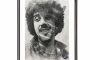Phil Lynott Art Sketch Framed