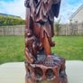 Large Chinese Antique Wooden Sculpture Image 5