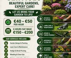 For Any outdoors or Gardening job, small or Big .