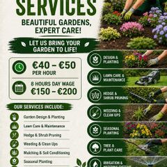 For Any outdoors or Gardening job, small or Big .