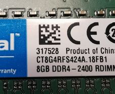 8GB Ddr4 ECC Memory modules