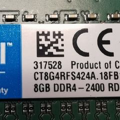 8GB Ddr4 ECC Memory modules