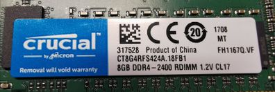 8GB Ddr4 ECC Memory modules