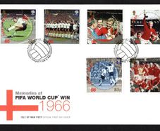 2006 Isle of Man World Cup Championship Germany. 40th Anniversary of England's Football / Soccer World Cup Victory Commemorative Stamps First Day Cover (FDC)