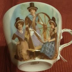 vintage moustache cup