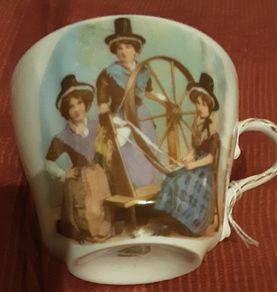 vintage moustache cup