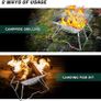 Collapsible Campfire Grill Camping Fire Pit, 304 Stainless Steel Grill Gate, Heavy Duty Portable Camping Grill with Carrying Bag, M Image 2