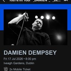 Damien  Dempsey tickets x2