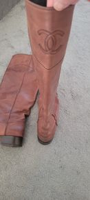 Chanel Brown Leather Riding Boots