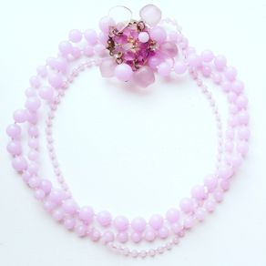 Vintage 50s Floral Cluster Choker necklace