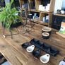Snack Bowls With Tray Black & Cream Image 3