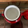 Vintage Made in Poland Red Enamel Teapot Image 5
