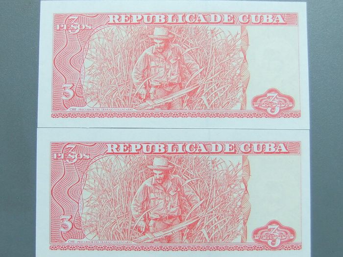 Cuba Ernesto Guevara 3 Pesos UNC In Sequence