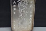 Vintage 1982 Madison Mint Happy Anniversary One Ounce Fine Silver Art Bar