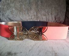 Genuine leather Designer Neo Belt by Biba size Medium UK 10 EUR38 Postage included