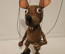 Mouse Czech Handmade Wooden Marionette
