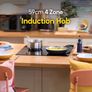 , 59cm 4 Zone Induction Hob with Touch Control in Black Image 2