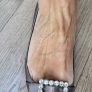 MARC JACOBS Silver Leather Crystal Pointed Flats Sz 40 (Fit 6.5-7UK)  - Rrp 695 USD Image 2