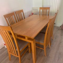 Dining table & six chairs