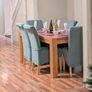 Solid oak dining table and 6 dining chairs Image 5