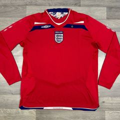Vintage 2008 Umbro England Long Sleeve Jersey Shirt Mens XL