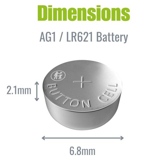 AG1 / LR621 / 364 Alkaline Button Cell Batteries | 1.5V | 10 Pack | Brand New