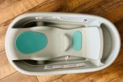 baby bath with water thermometer