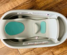 baby bath with water thermometer