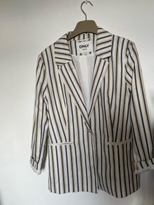 Only Tailoring Ladies striped blazer fully lined size Eur 40 - new