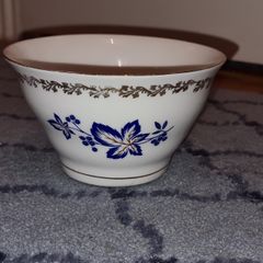 Royal Tara Royal Blue and Gold Leaf Sugar Bowl
