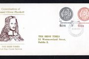1975 Ireland Canonisation of Blessed Oliver Plunkett Commemorative Stamp Illustrated The Irish Times Addressed First Day Cover (FDC)