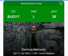 Dermot Kennedy ticket