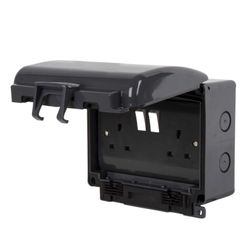 Click IP Rated Outdoor Double Socket