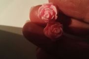 Pink Rose Earrings