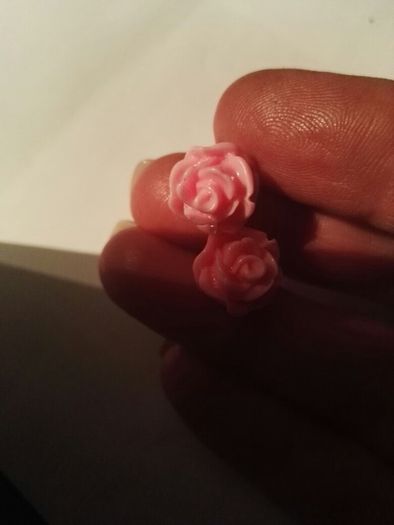Pink Rose Earrings