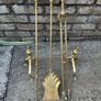 Antique Brass Fire tool set Image 5