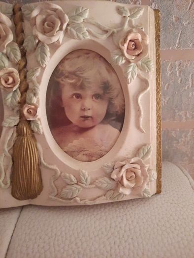 shabby chic double photo frame