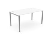 NEW White C-Sense Silver Goalpost leg desk 1400 x 800 mm