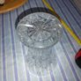 vintage cut crystal flower vase, Image 3