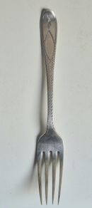 Sterling silver Irish fork, Antique 1814 William Cummins. Over 200 years old.