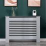 Grey Painted Radiator Cover Wall Cabinet Wood MDF Traditional Modern Small (FREE POSTAGE) Image 2