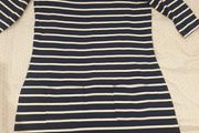 Boden navy striped cotton dress uk10